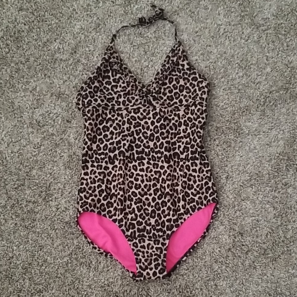 Girls Cheetah One Piece Swimsuit